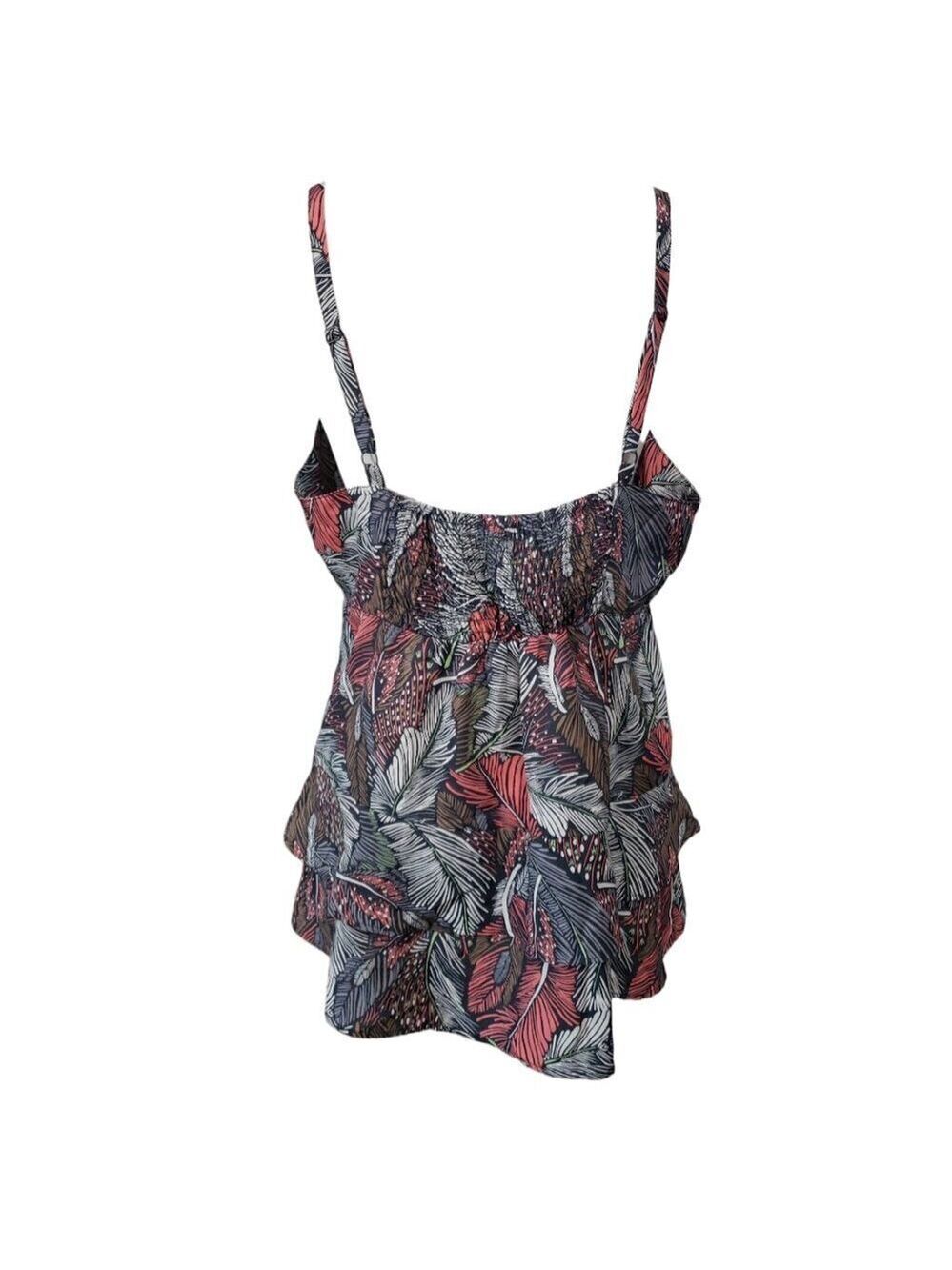 GAP Women's Leaf Print V-Neck Camisole - Picture 2 of 4